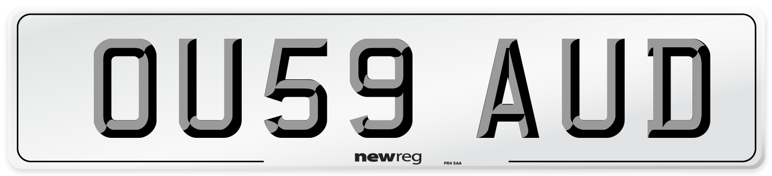 OU59 AUD Number Plate from New Reg